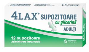 4 Lax supozitoare cu glicerina pentru adulti 12 supozitoare 