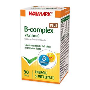 B-complex plus Vitamina C Walmark, 30 tablete masticabile