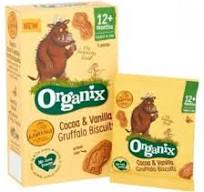 Biscuiti ecologici (BIO) cu cacao si vanilie,Organix 12 luni+, 100 gr  