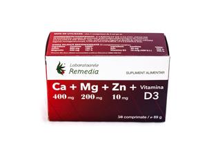 Ca + Mg + Zn + Vitamina D3 (50 comprimate)