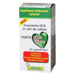 Coenzima Q10 in ulei de catina Forte Plus 60 mg 40 capsule moi Hofigal