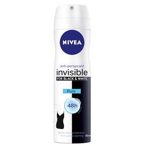 Deodorant spray Nivea Deo feminin Invisible for Black&White Pure, 150 ml