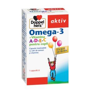 Doppel herz Omega 3 + vitamina A+D+E+C pentru copii 30 capsule masticabile