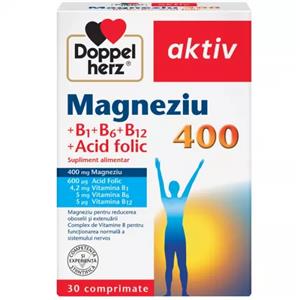 Doppelherz Aktiv Magneziu 400 mg+B1+B6+B12+Acid Folic
