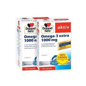 Doppelherz aktiv Omega-3 extra 1000 mg, 120 + 60 capsule