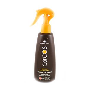 Emulsie plaja COCOS SPF 50 cu ulei de cocos bio 200 ml Cosmetic Plant