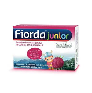 Fiorda junior, 15 comprimate pentru supt cu zmeura