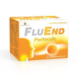 FluEnd Portocale, 20 comprimate de supt, Sun Wave  Pharma