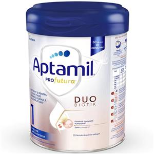 Formula de lapte de inceput  Aptamil Profutura 1 Duo Biotik, de la nastere, 800 g