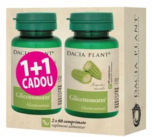 Glicemonorm 1+1 CADOU, 2 x 60 cp, Dacia Plant