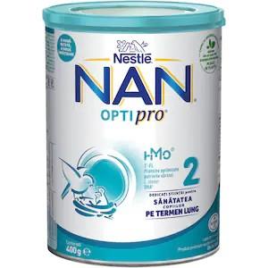 NAN 2 OPTIPRO cu vitamiele A,C si D Nestle din luna a 6-a 400g