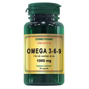 Omega 3-6-9 Ulei de seminte de in 1000 mg, 30 capsule, Cosmo Pharm