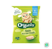 Rondele ecologice (BIO) din orez cu mere, Organix, 7 luni+, 40 gr