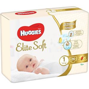 Scutece Huggies Elite Soft New Born nr.1, 3-5 kg, 26 buc