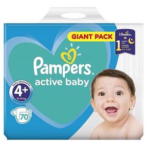Scutece Pampers Active Baby Giant Pack nr. 4+, 10-15 kg, 70 buc