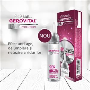 Ser Concentrat cu Acid Hialuronic Gerovital H3 Evolution 10 ml