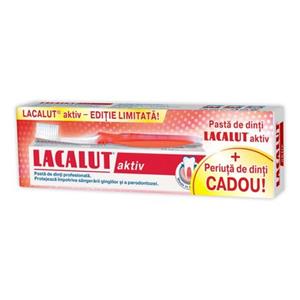 Set pasta de dinti Lacalut aktiv 75ml + periuta de dinti Lacalut