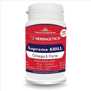 Supreme Krill Omega 3 forte Herbagetica, 60 cps