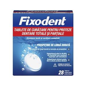 Tablete de curatare pentru proteze dentare Fixodent, 28 tablete
