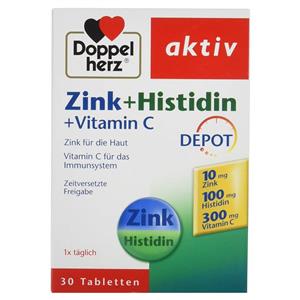 Zink + Histidin + Vitamina C, 30 tablete, Doppelharz