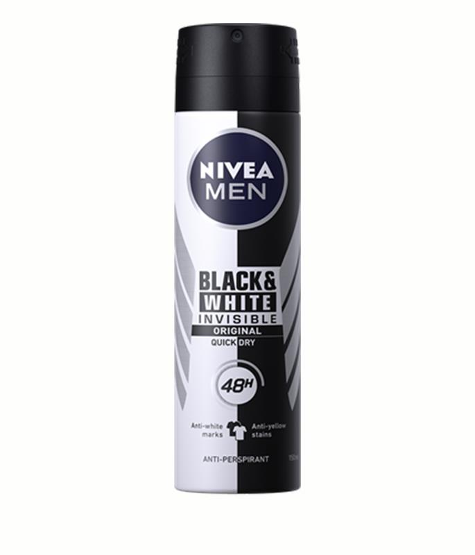 Anti-perspirant Nivea Men Invisible for Black and White Spray 150 ml