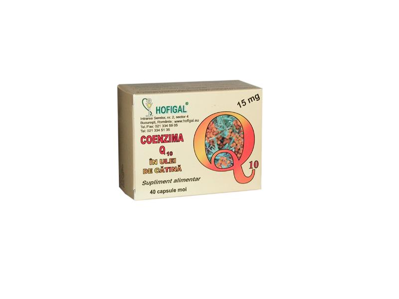 Coenzima Q10 in ulei de catina15 mg 