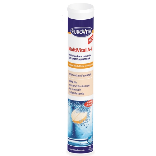 Eurovita Multivital A-Z 15 comprimate efervescente