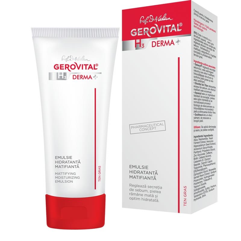 Gerovital H3 DERMA+ Emulsie hidratanta matifianta 50ml