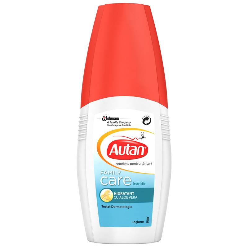 Lotiune anti-intepaturi insecte Autan Family Care cu pulverizator, 100 ml