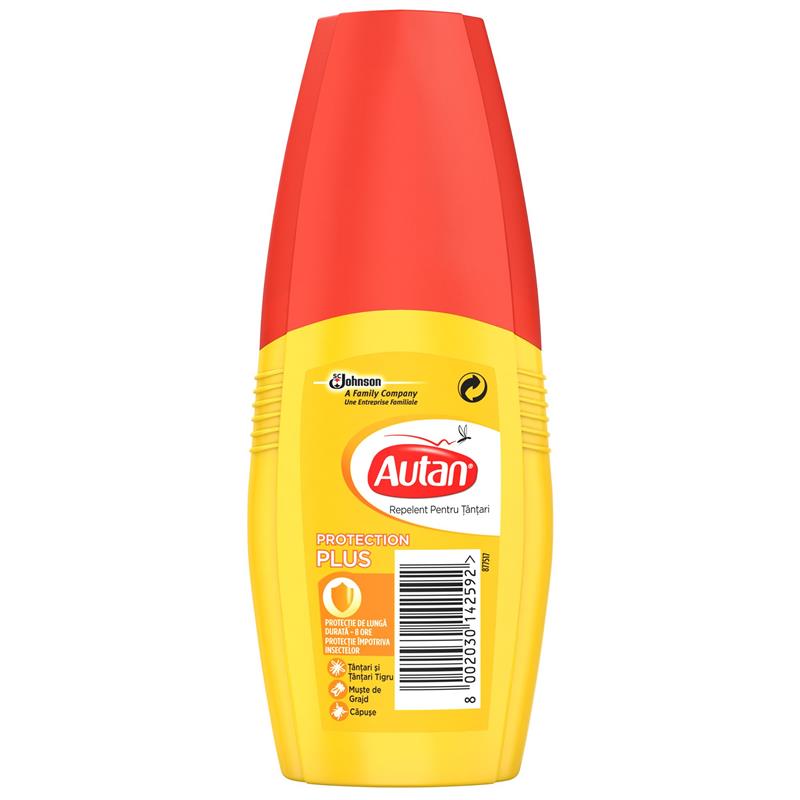 Lotiune anti-intepaturi insecte Autan Protection Plus cu pulverizator, 100 ml