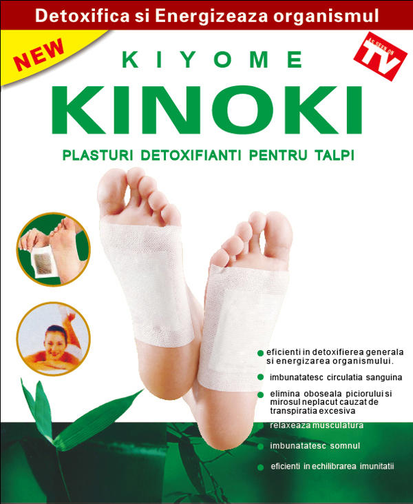 Plasturi detoxifiere Kinoki Kiyome, 10 bucati