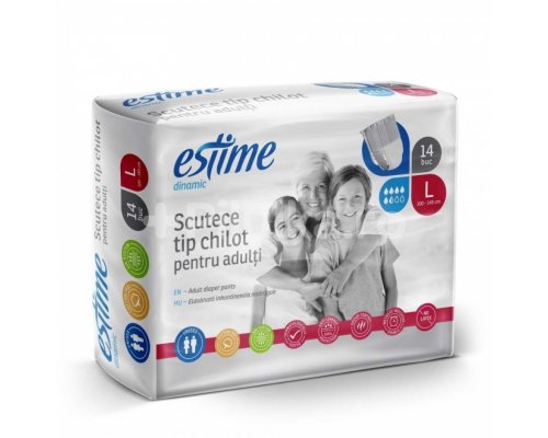Scutece tip chilot pentru adulti, Dinamic Large, Estime,14 buc