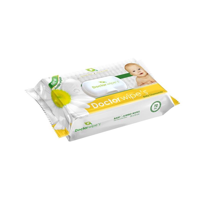 Servetele umede cu extract de Musetel Jumbo Pack, 72 bucati, Doctor Wipes