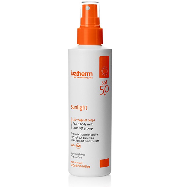 Sunlight Lapte fata si corp SPF 50+ 200 ml