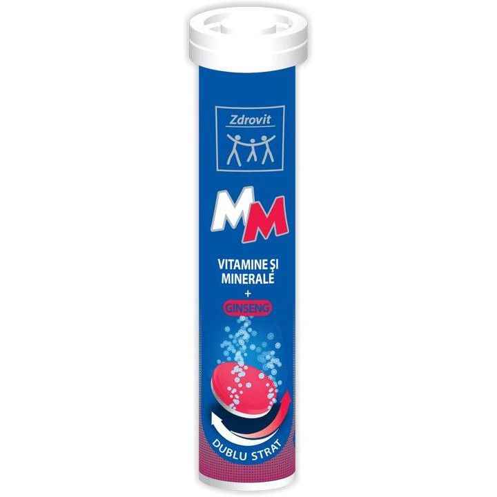 vitamine si minerale + Ginseng Zdrovit 20 comprimate efervescente